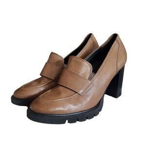 NWT$450 PAUL GREEN NINA LOAFER PUMP ANTELOPE STAR platform WOMAN'S SIZE 8 UK 5.5